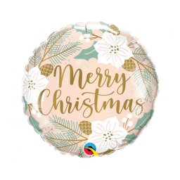 Karácsonyi Merry Christmas Pastel fólia lufi 46 cm