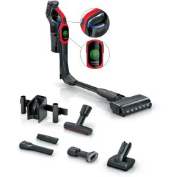 BOSCH BCS1041PET Akkumulátoros porszívó Unlimited 10 18 V / 4 Ah Li-Ion akku ProAnimal Vörös