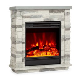 Klarstein Lienz, elektromos kandalló, 1800 W, kő hatás, távirányító, világosszürke (FP6-Kaprun-GR)