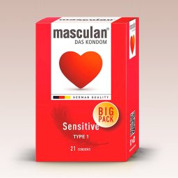 Masculan - Sensitive, extravékony óvszer (21 db)
