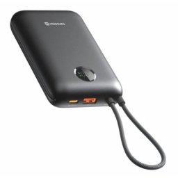 SWISSTEN POWER BANK VOLTBOX 35W 20000 mAh INTEGRÁLT USB-C ÉS LIGHTNING KABELEK FEKETE