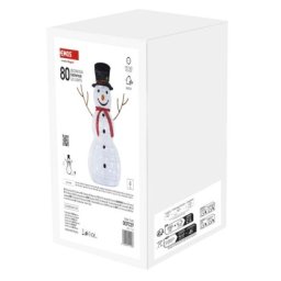 LED összeszerelhető hóember, 94 cm, kültéri és beltéri, hideg fehér