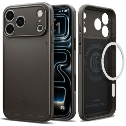 Spigen Thin Fit MagFit Apple iPhone 18 Pro Max / 17 Pro Max tok, MagSafe, Gunmetal, szürke