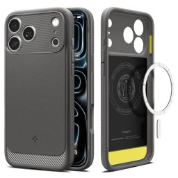 Spigen Rugged Armor MagFit Apple iPhone 18 Pro Max / 17 Pro Max tok, MagSafe, Gray, szürke