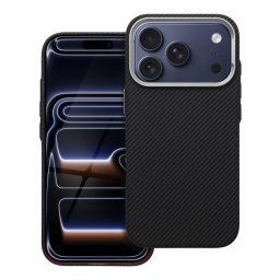 K-look Apple iPhone 18 Pro / 17 Pro tok, MagSafe, aramid minta, fekete-ezüst