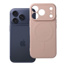 Silicone Mag Apple iPhone 18 Pro / 17 Pro tok, MagSafe, rózsaszín