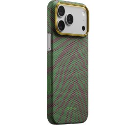 Pitaka Edge Breath of Veins Apple iPhone 18 Pro / 17 Pro hátlap tok, MagSafe, Sprout Surge, zöld
