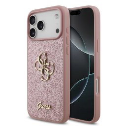Guess PU Fixed Glitter 4G Metal Logo Apple iPhone 18 Pro Max / 17 Pro Max tok, rózsaszín
