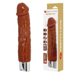 Pretty Love Pro Realistic vibrátor - barna, 23,5cm, 10 mód