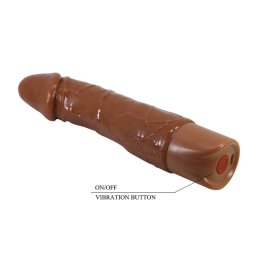 Pretty Love Vibrátor 10 rezgésmód, USB újratölthető 19,5 cm barna realisztikus