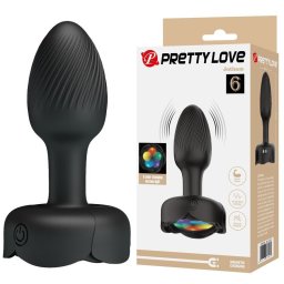 Pretty Love újratölthető análvibrátor - fekete, 10 mód