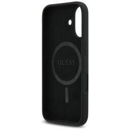 GUESS tok IPHONE 17 kompatibilis MagSafe GUHMP17SSCTRLMK (szilikon W / háromszög logó) fekete