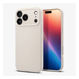 SPIGEN LIQUID AIR szilikon telefonvédő (ütésállóság, légpárnás sarok, rombusz) BÉZS Apple iPhone 17 Pro