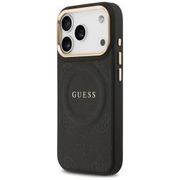 GUESS tok az IPHONE 17 Pro-hoz kompatibilis a MagSafe GUHMP17LPSAMSECK (PU W/ Peony Hot Stamp) fekete