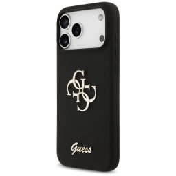 GUESS tok az IPHONE 17 Pro Max-hoz GUHCP17XSC4GSMK (szilikon W/ Big 4G Script) fekete
