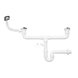 Kétirányú szifon, Eurociere 5224TP, mosógép-csatlakozással, leeresztőszeleppel, 1 1/4"