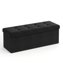 Taburette tárolóval OTTOMAN 110x38 cm fekete