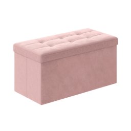 Taburette tárolóval OTTOMAN 76x38 cm, rózsaszín
