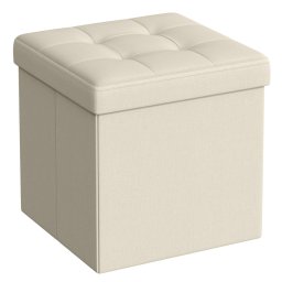 OTTOMAN puff tárolóval 30x30 cm, krémszínű