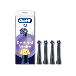 Oral-B iO Radiant White, fogfehérítő pótfej elektromos fogkeféhez, Fekete (4 db)