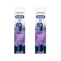 Oral-B iO Radiant White, fogfehérítő pótfej elektromos fogkeféhez, Fekete (2x4 db)
