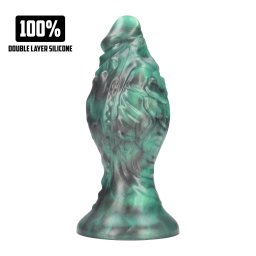 Ouch! Space Born - szilikon anál plug (zöld-fekete)