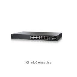 Cisco SG200-26 26 LAN 10/100/1000Mbps, 2 miniGBIC menedzselhető rack switch PN: SLM2024T-EU