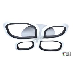 Lucero Pierre 99 W-os, 60x45 cm átmérőjű fekete LED távirányítós és mobil applikációval vezérelhető mennyezeti lámpa