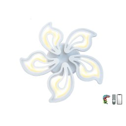 MasterLED Lucero Sebastian 173 W-os, 65 cm átmérőjű fehér LED távirányítós és mobil applikációval vezérelhető mennyezeti lámpa