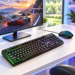 Mechanikus Élmény Genius Scorpion KM-GX3 HU Magyar USB Vezetékes Billentyűzet + Egér Kombó