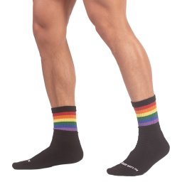 Half Socks színes zokni fekete részletekkel