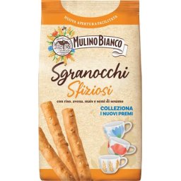 MULINO BIANCO Ropogós kenyérrúd, 8 gabonás, szezámmagos, 210 g, MULINO BIANCO "Sgranocchi"