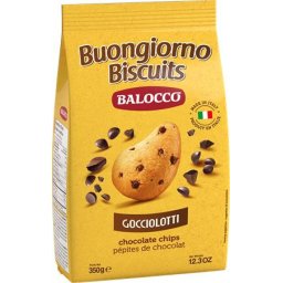 BALOCCO Reggeliző keksz, 350 g BALOCCO "Gioccolotti", csokoládé darabokkal