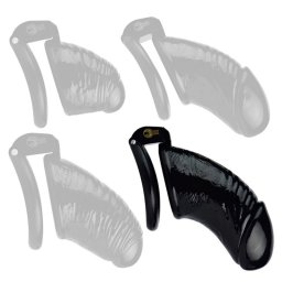 Worle XL - prémium férfi orgazmusgátló fekete 12 x 3,7 cm