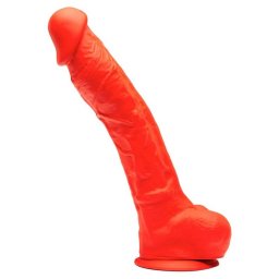 Szilikon dildo 24x6 cm piros
