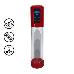 Megalift – piros prémium péniszpumpa 20 x 6 cm