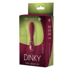 Dinky Mini vibrátor Stimuláló bordázat, 3 sebesség, 7 ritmus 12 cm fekete