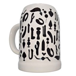 Szexjáték Kerámia korsó 700ml fehér színes fogantyúval