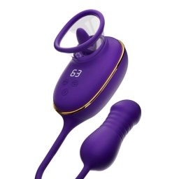 She.e.o Vibrátor Nyalóhatású Szívó, Dupla stimuláció Lila