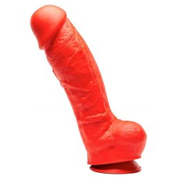 Szilikon dildó Vastag fej, tapadókorong 27x9 cm piros