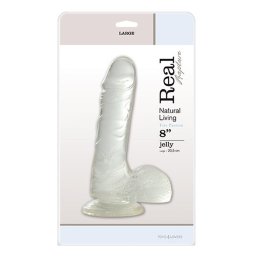 Real Rapture Dildó Realisztikus, Élethű, Puha 20 cm Átlátszó