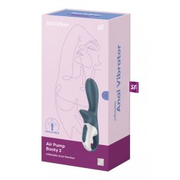 Satisfyer Air Pump Booty 2 felfújható análvibrátor - szürke, 17,5-19cm
