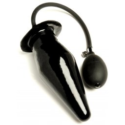 Nagy felfújható anál plug 17 x 7 cm fekete latex