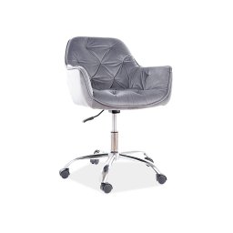 Irodai fotel Q-190 VELVET, szürke