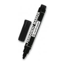 Marker Centropen 8566 tartós fekete hengeres hegy 2,5mm