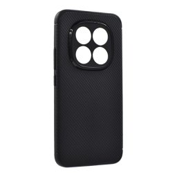 Szilikon telefonvédő (ütésállóság, légpárnás sarok, karbon minta) FEKETE Xiaomi Redmi Note 15 Pro 5G