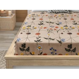 Mikroplüss lepedő HERBAR 200x200 cm bézs