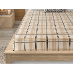 Mikroplüss lepedő PLAID 200x200 cm krémszínű
