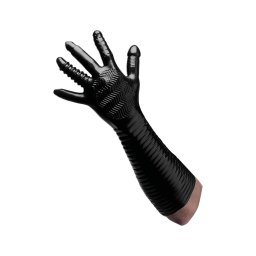 XR Brands - Pleasure Fister - textúrált öklöző kesztyű (fekete)