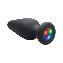 Booty Sparks - szilikon világító butt plug, anál plug (fekete)